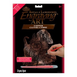 Royal & Langnickel Copper Engraving Art A4 Size Kitten and Puppy Designed Painting Set
