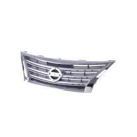 Perfit Liner Chrome Grille w/Silver Insert Fit 13 14 15 Nissan Sentra FE+S FE+SV SL SV 1.8L