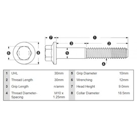 ARP Bolts SS Hex M10 x 1.25 x 30 5/pkg