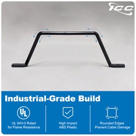 ICC 5" Plastic Cable Management D-Ring, 25-Pack – Non-Conductive Wall Cable Organizer, Cable Hanger & Wire Loop for Structured Wiring