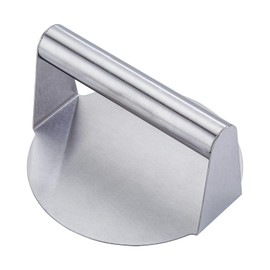 Warbriie Stainless Steel Burger Press, Hamburger Smasher Tool for Griddle, Professional Griddle Accessories Kit, 5.5 Inch Round Smasher, Non Stick Grill Press for Smash Burger, Bacon, Ground Beef