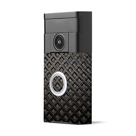 MightySkins Carbon Fiber Skin for Ring Video Doorbell - Black Wall | Protective, Durable Textured Carbon Fiber Finish | Easy to Apply, Remove, and Change Styles | Made in The USA