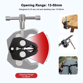 TECDW 11 Inch Adjustable Magic Arm with Super Clamp, 360° Ball Heads, Articulated Magic Arm with 1/4 Inch and 3/8 Inch Thread Holes, Magic Arm Clamp for Tripod, Monitor, Camera