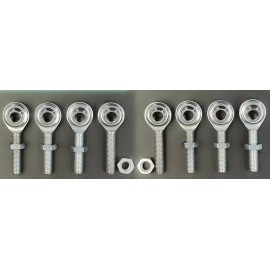 RSRACING 8 QTY ECON 5/16x 5/16-24 MALE RH ROD ENDS HEIM JOINTS HEIMS CMR-5 W/ JAM NUT