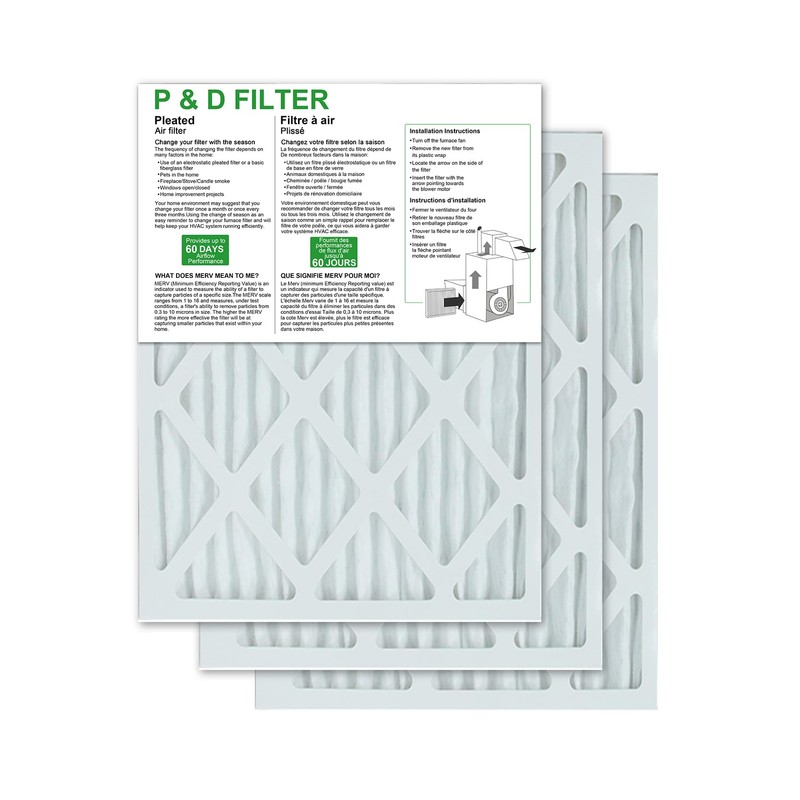 P & D Filter 14x14x1 MERV 8 Furnace Air Filter