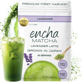 Encha Matcha Latte Powder - Lavender Matcha Powder - First Harvest - Premium Japanese Macha - 60g / 2.12oz