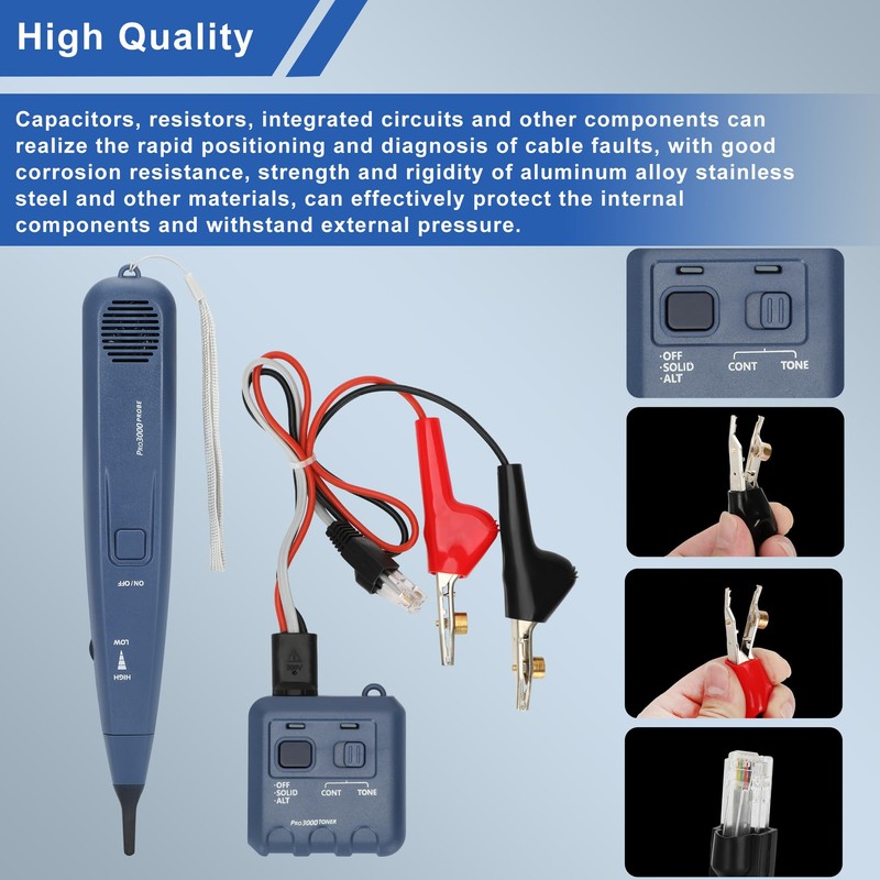 Lunarlipes Pro3000 Tone Generator and Probe Kit, Toner Electrical Tool,