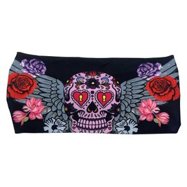 UNIK Ladies Skull & Wing Moisture-Wicking Comfortable Headband - Black