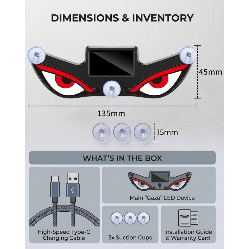 Solar Powered Devils Eyes LED Car Light, Devil Eyes Lights