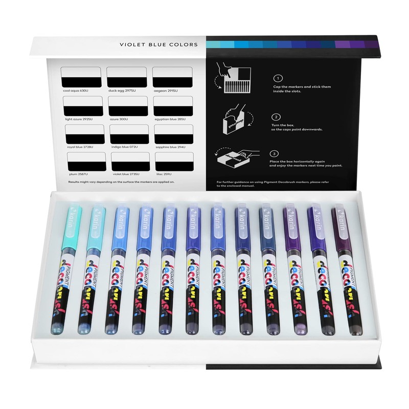 Karin Pigment Decobrush DESIGNER 36 Set (Basic, Passion, Violet-Blue) KAR29C8