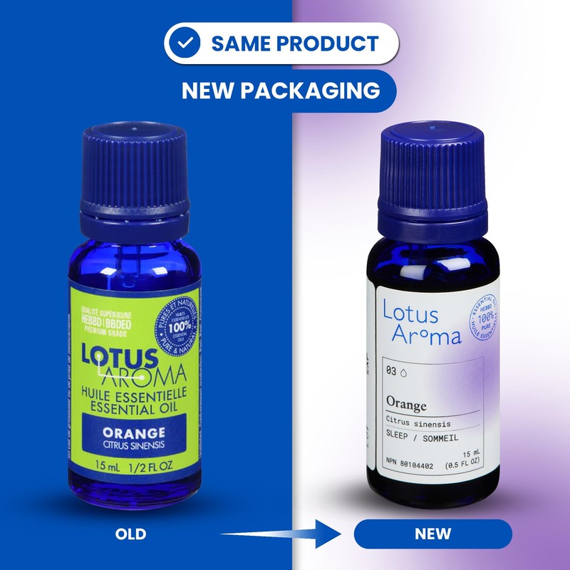 Lotus Aroma Essential Oil, Orange, 0.5 Fluid Ounce