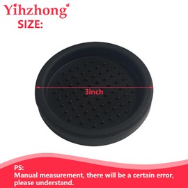 Coffee Knock Box Espresso Knock Box with detachable Knocking Rod Shock-Absorbent Durable Non-Slip Base Espresso Machine Accessories Espresso Dump Bin for Home and Office (Silicone Round Tamper Mat)