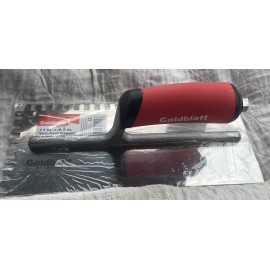 Goldblatt Notched Trowel 11” X 4.5”, G02414, 1/4 Inch notch.