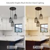 foucasal Pendant Lights Kitchen Island Black Pendant Light Fixtures 3-Light