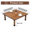 BUSVORES Japanese Foldable Coffee Table, Portable Low Tea Table Wooden
