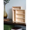 Wooden Unpainted 4 Compartment Cutlery Tray Utensil Sorter Drawer |