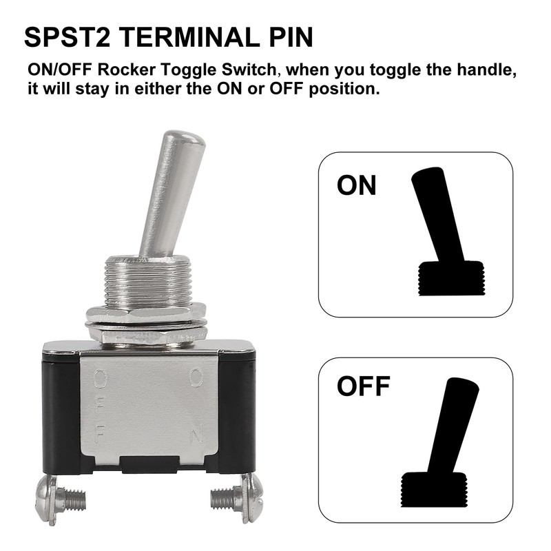 AITRIP 6 Pack Heavy Duty Rocker Toggle Switch 12V 20A