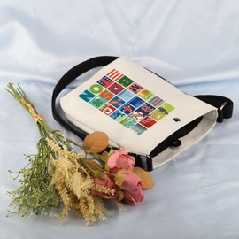 UJIMS Boston City Canvas Crossbody Bag Boston Travel Souvenir Gift Boston Themed Gifts Boston Vacation Gift (BostonCrossbodyBag)