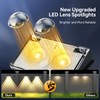 TECKNET Solar Fence Lights Outdoor 6 Pack, 3 Modes 3500K/4500K/6500K,