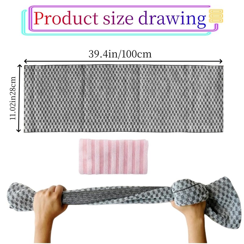 2 Pack Back Scrubber for Shower Bath,Scrub Wash Cloth,Exfoliating Washcloth