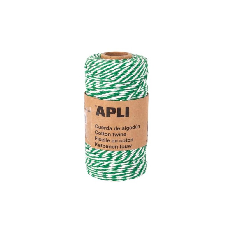 APLI 19842 Cotton Twine Twine String Gift Wrapping Green and
