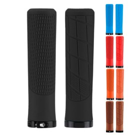 ANDINUS MTB City 135mm Rubber Grips Soft Ergonomic Grip with Adjustable Clamp Available in Red, Orange, Blue, Brown and Black
