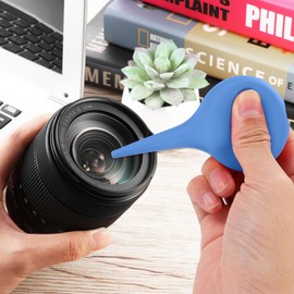 Garneck Small Mini Bellows Rubber Syringe for Cleaning Watches and Sensitive Devices - Ideal for Precise Blowing Out of and Dirt - 1 Piece Blue