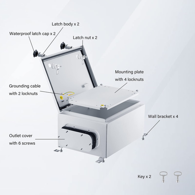 Ordentlich IP65 Weatherproof Metal Box Wall-Mounted Electronic Equipment Enclosure Box
