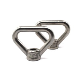 2pcs M20 304 Stainless Steel Triangular Eye Nuts High Strength