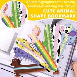 7 Coloured Bookmarks for Reading Tracking Rules, Marking Strips, Guided Reading Strips, Colorful Layering, Aid for Children Dyslexia