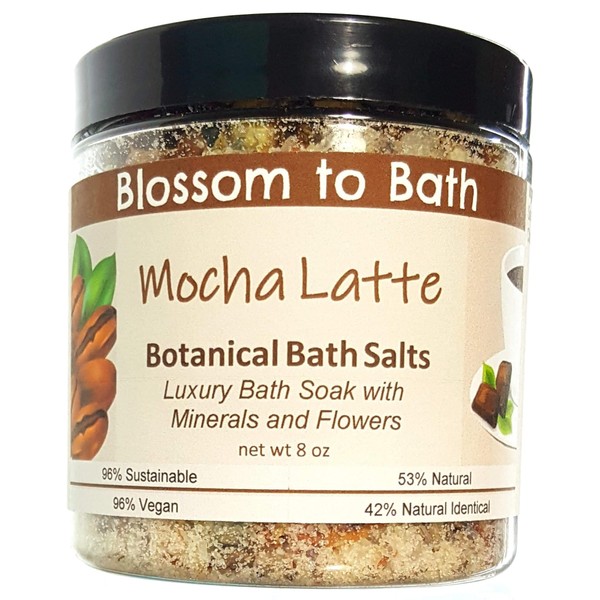 Mocha Latte Botanical Bath Salts (8 ounce) - Phthalate Free