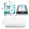 110 Count-Small Garbage Bags,Bathroom Garbage Bags, 15L White Garbage Bags