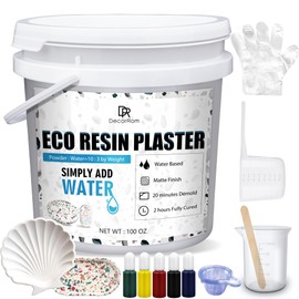 Eco Resin Casting Powder - 100oz / 2800g Fast Cured Plaster Casting Powder for Beginners - 20~30 Minutes Demold, Easy Mixing Water Activated Eco-Friendly Casting Resin for DIY Crafts Making, Home Art