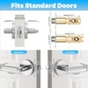 ANNFUZ Privacy Round Push Button One-Touch Locking Interior Door Handle