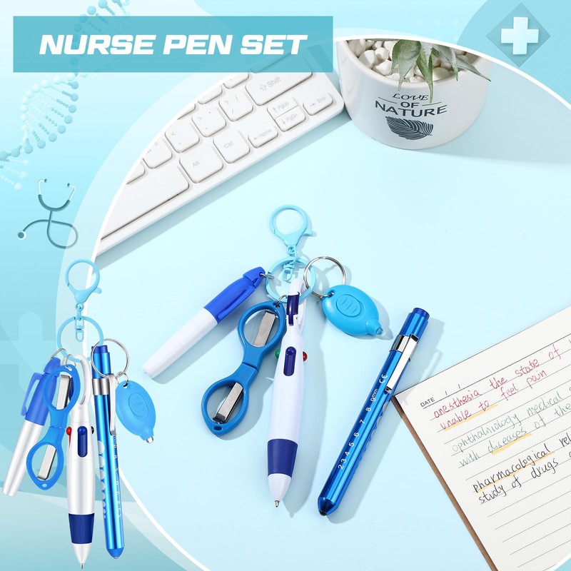 MotiMind 6 Pcs Nurse Pen Set Include Permanent Marker Pen