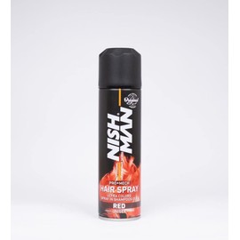 Nish Man Temporary Hair Colour - Nishman Unisex Pro Mech Hair Styling Colour Spray - ultimate coloured hair spray wash out kids & adults (Red)