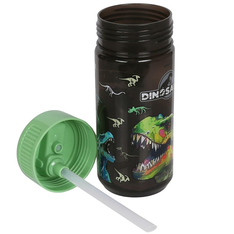 sarcia.eu Dinosaurs WATER BOTTLE with mouthpiece, SCHOOL BOTTLE for boy