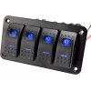 Amarine Made 12V 4 Gang Rocker Switch Panel Toggle Switch
