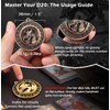 Haxtec D20 Spinner Dice with Keychain & Necklace Gifts for