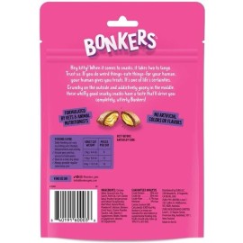 Unbranded Bonkers Cat Pillows Bangin Beef Flavored Crunchy Cat Treats, 3-oz bag + CATNIP