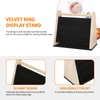 KUKUVR Wooden Ring Display Stand, Velvet 9 Slot Jewelry Organizer