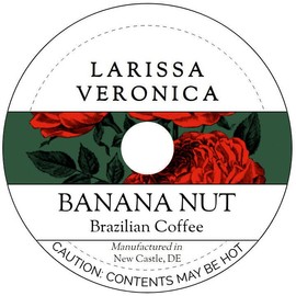 Banana Nut Brazilian Coffee (Single Serve K-Cup Pods) (Gourmet, Naturally Flavored, Whole Coffee Beans) (12 pods, ZIN: 571266)