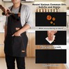 YAKOTAKI Chef Aprons for Women Men with Pockets(Functional and Large),