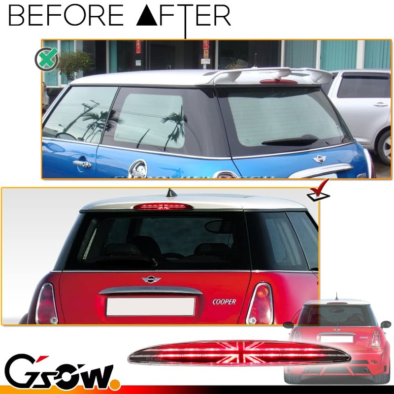GSOWO Clear Lens LED 3rd Brake Light for 2002-2006 MINI