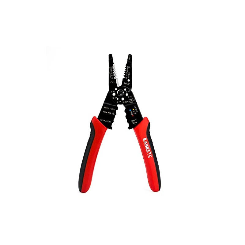 KAIWEETS - Pelacables pelacables (10-22 AWG) para pelar cables, herramienta