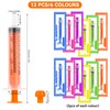 12 Pcs 10 ml Syringe, Wiederverwendbar Plastic Syringe, Syringe with
