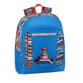 Mariokart Backpack with Bag, blue, Casual