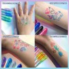 Sirena Set de 16 Plumas para Arte Corporal con Glitter