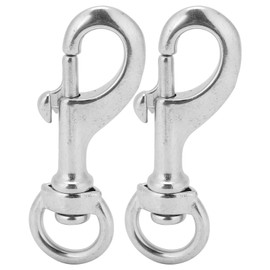 2pcs 80MM Diving 316 Stainless Steel Swivel Eye Snap Hook Swivel Single Ended Diving Clip