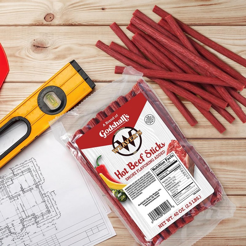 Weaver’s Hot Beef Sticks (80 hot & spicy 7” beef
